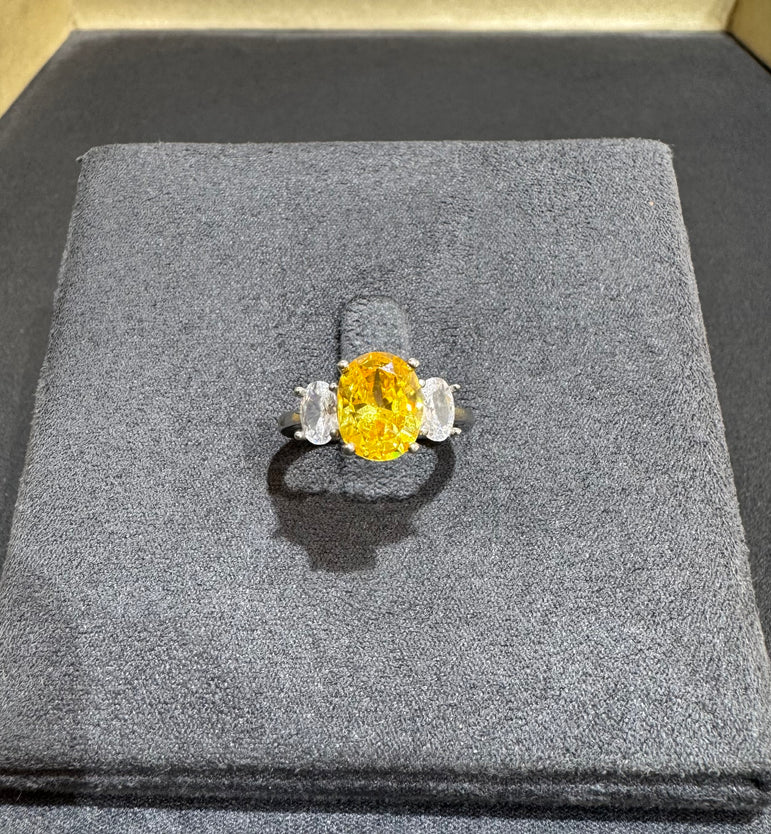 925 Silver Golden Dawn Solitaire Ring