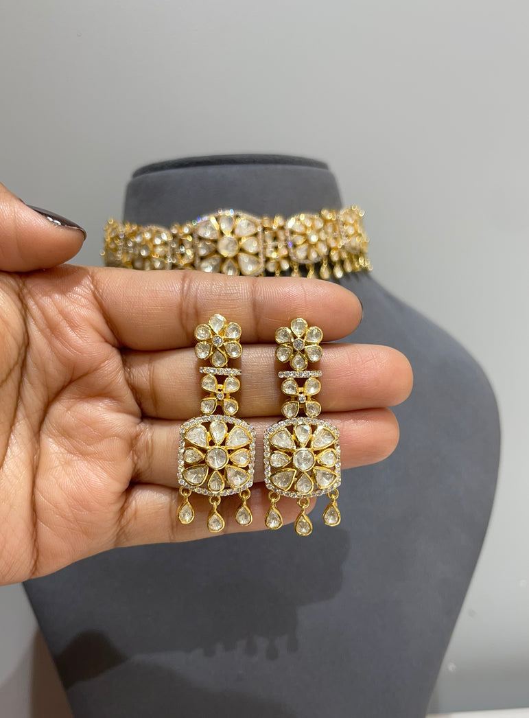 Floral Radiance Polki Choker Set