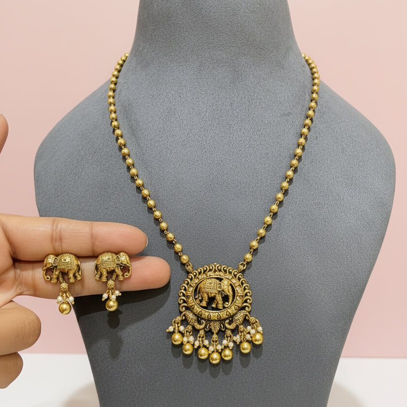 Heritage Gaja Nakshi Pendant Set