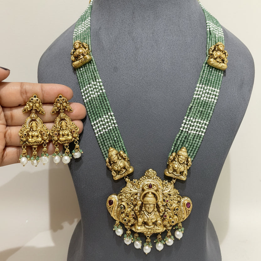 Divine Lakshmi Nakshi Long Gold Look Set