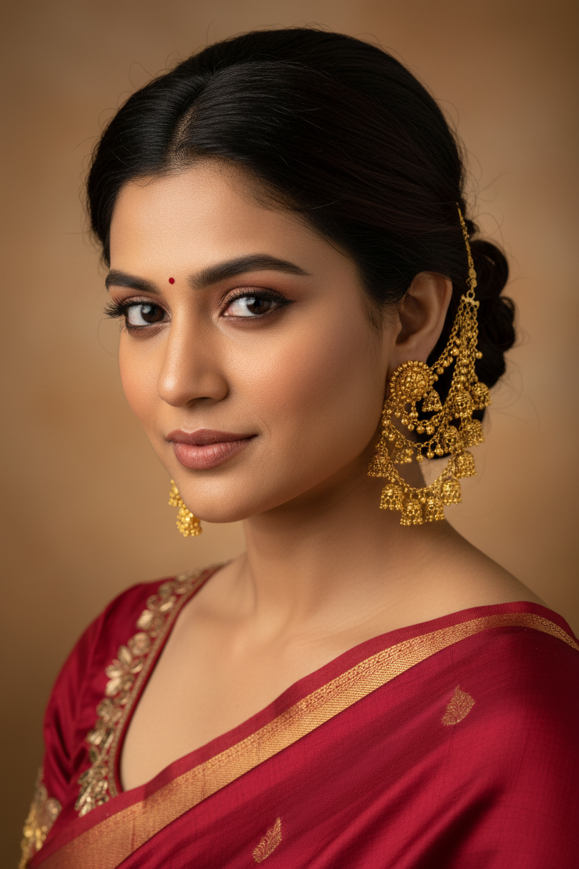 Gold-Tone Jhumka Kaan Chain