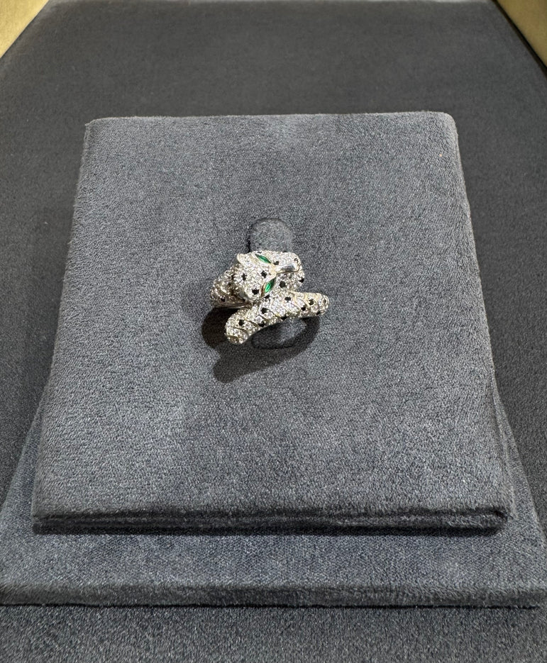 925 Silver Bulgari Jaguar Design Ring