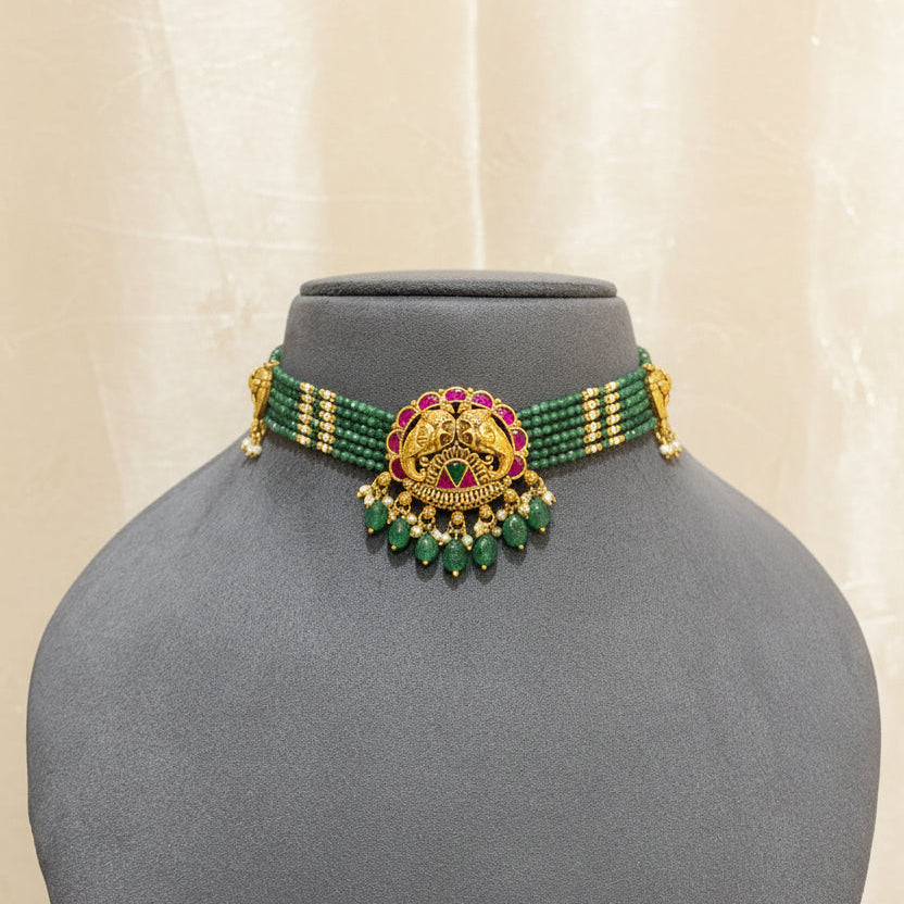 Heritage Gaja-Emerald Choker
