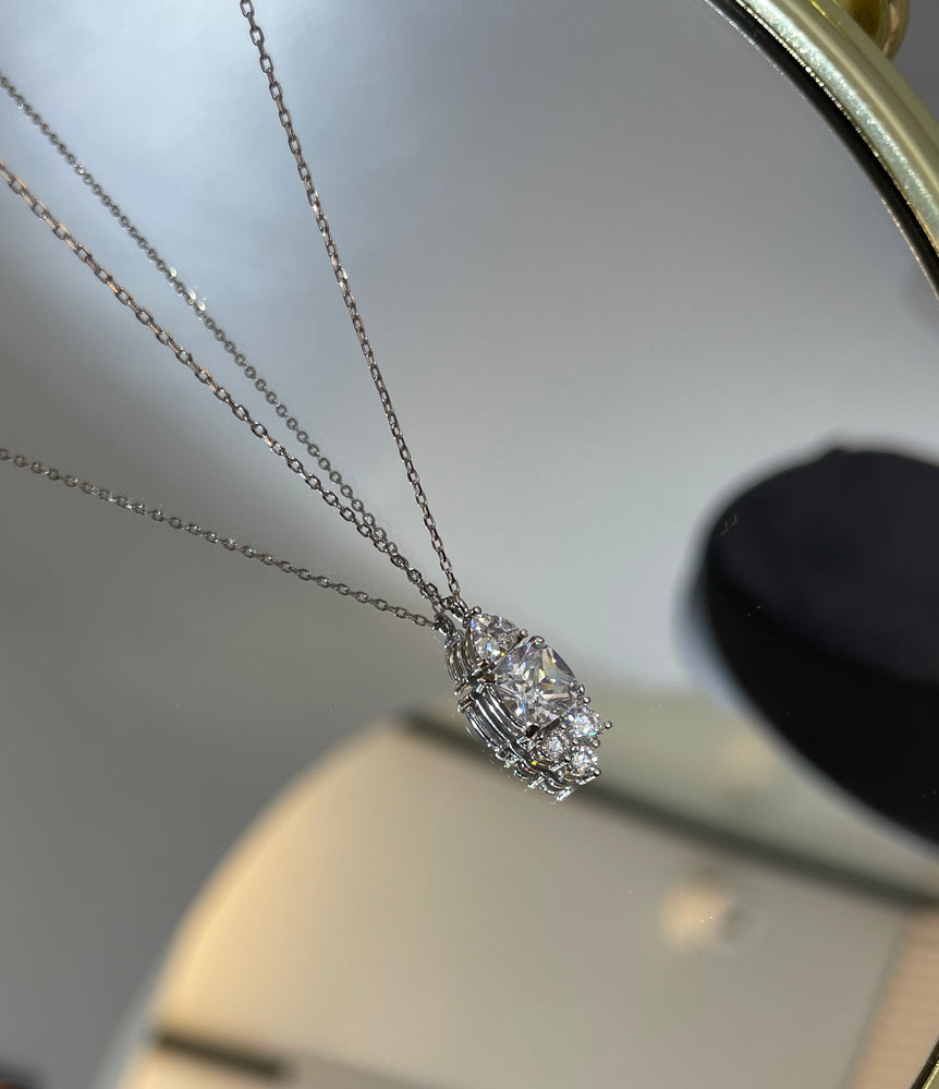 925 Silver Moissanite Diamond Pendant