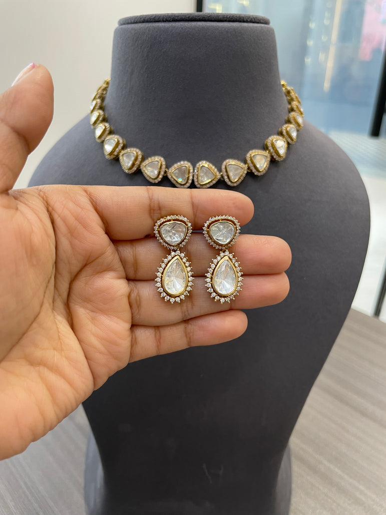 BEAUTIFUL MOISSANITE POLKI STRING