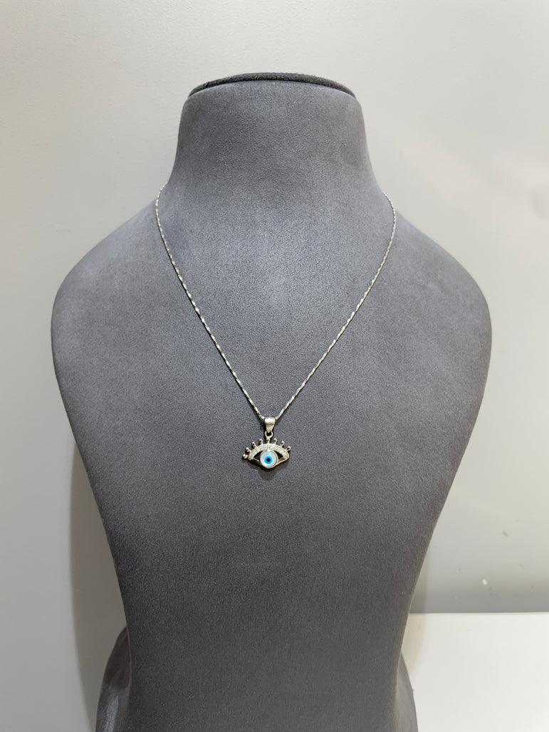 925 Silver Evil Eye Pendent (Without Chain)
