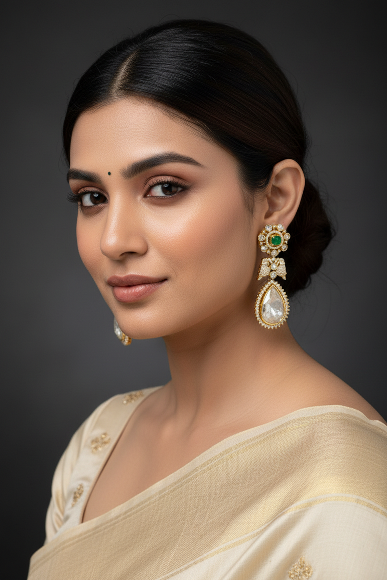 The Polki Parrot Ethnic Earrings