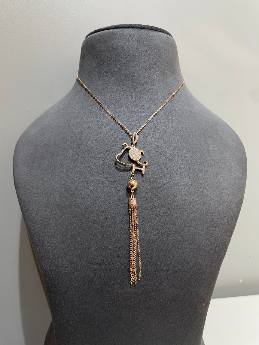 925 Silver Cute Dog Pendant