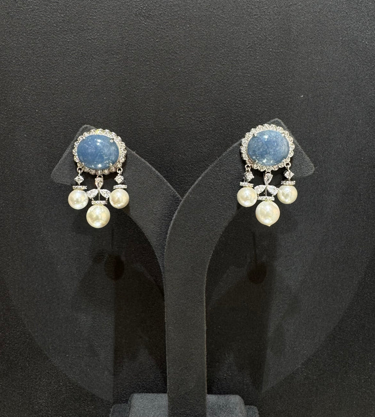 925 Silver Opal & Pearls Earring