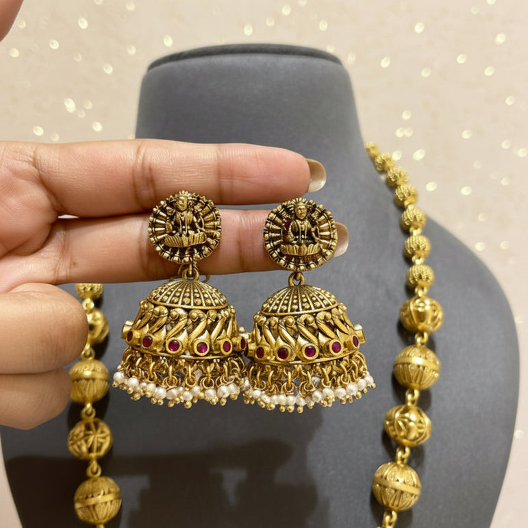 Royal Temple Collection Ram Parivar Gold Look Long Set