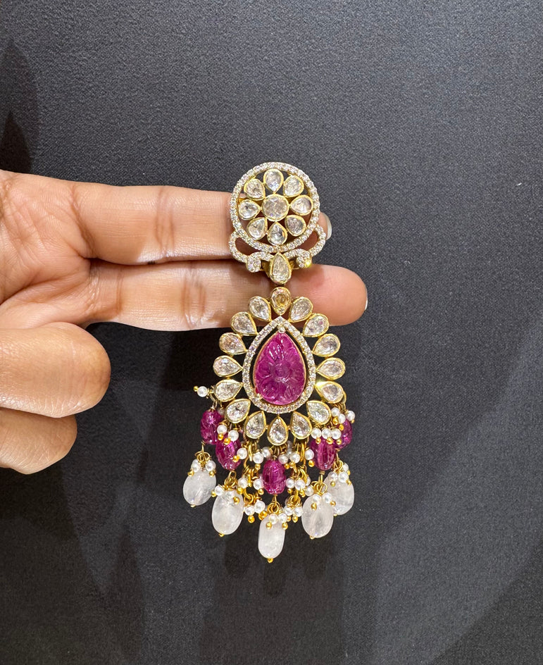 925 Silver Blush Royale Ethnic Earrings