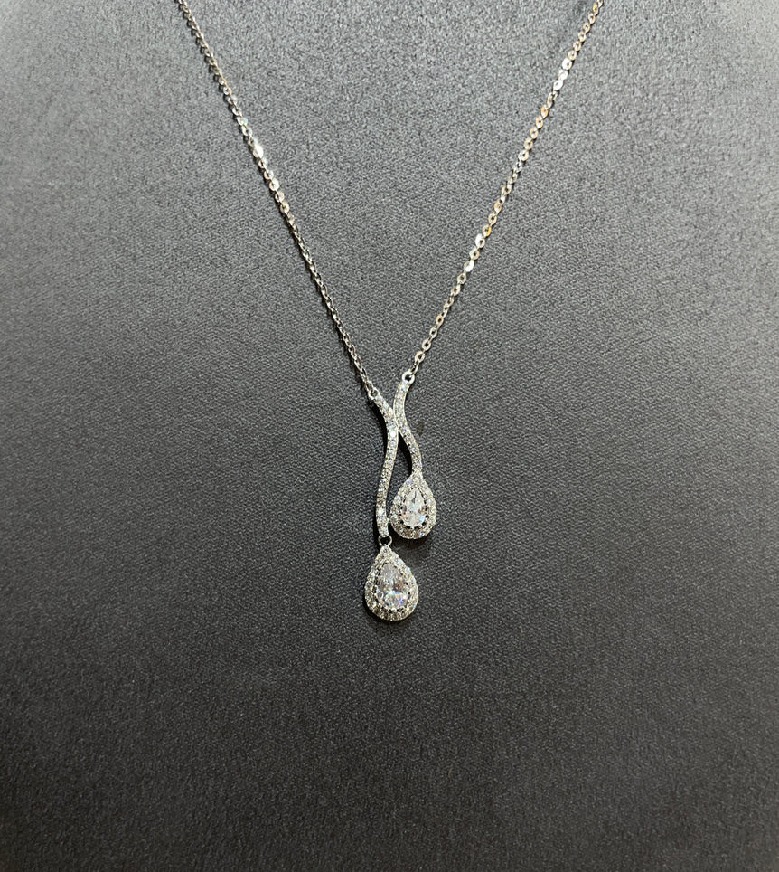 925 Silver Teardrops Pendant