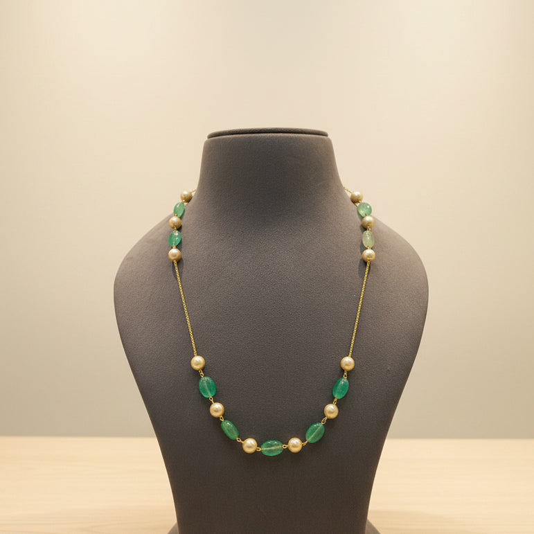 Classic Serenity: 925 Silver & Bead-Accent Mala