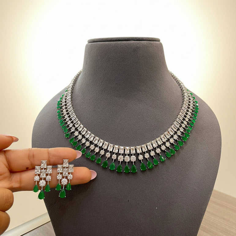 The Emerald Empress Tiered Moissanite Diamond Look Set