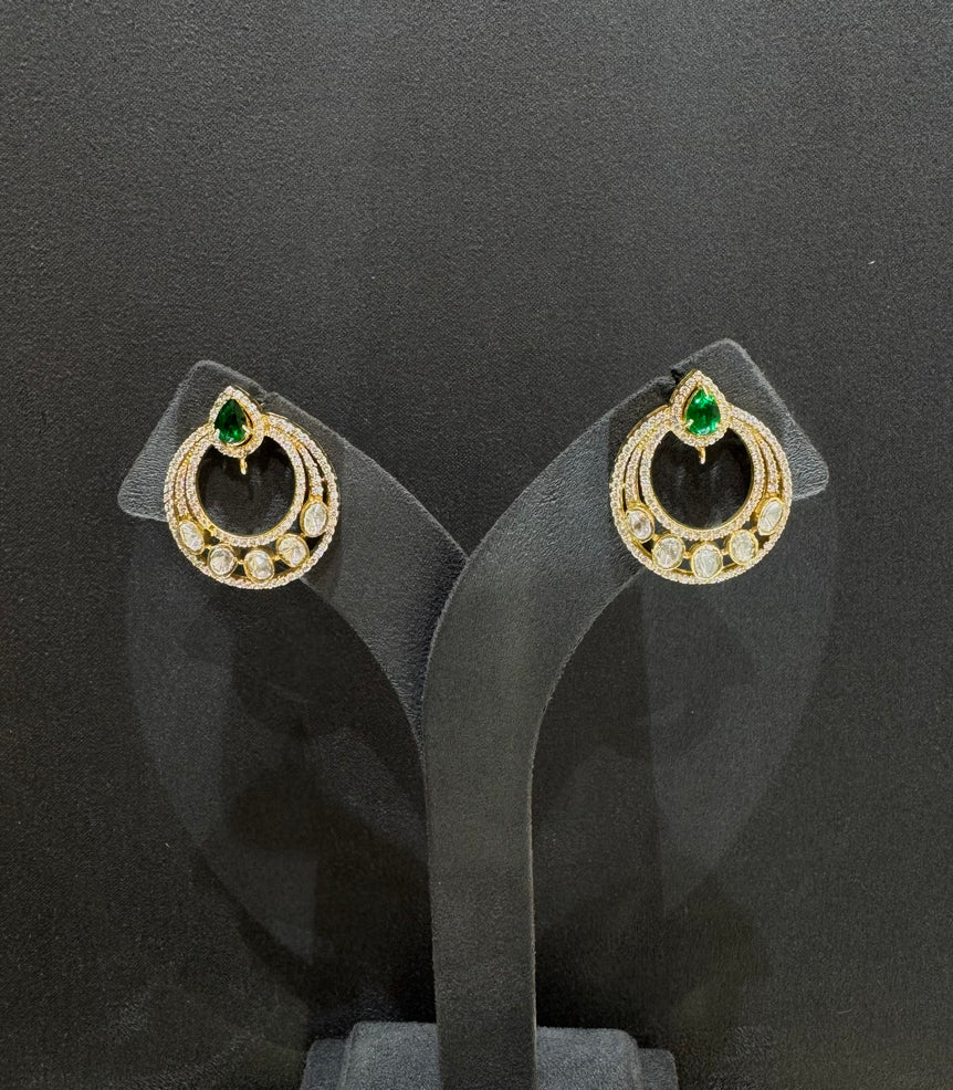 925 Silver Ina Ethnic Polki Earrings