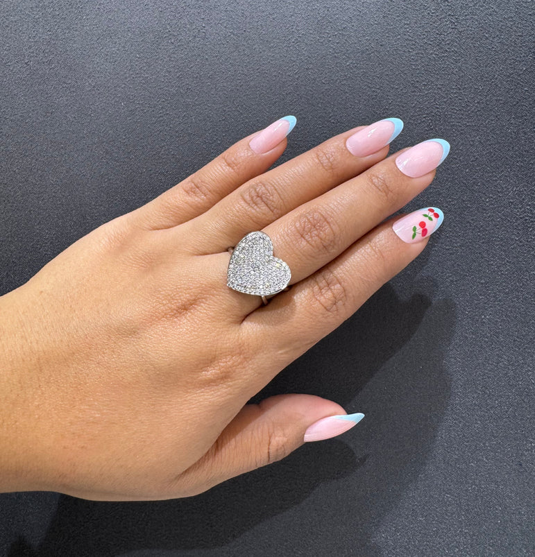 925 Silver Heart Shaped Ring