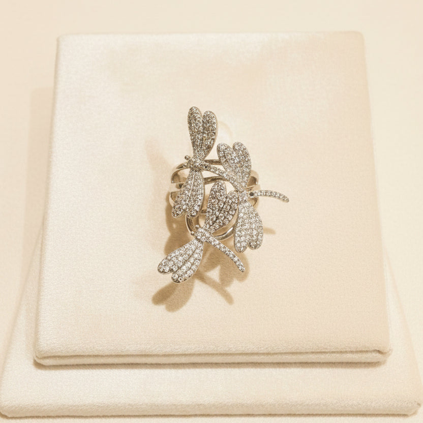 Dragonfly Cocktail Diamond Ring