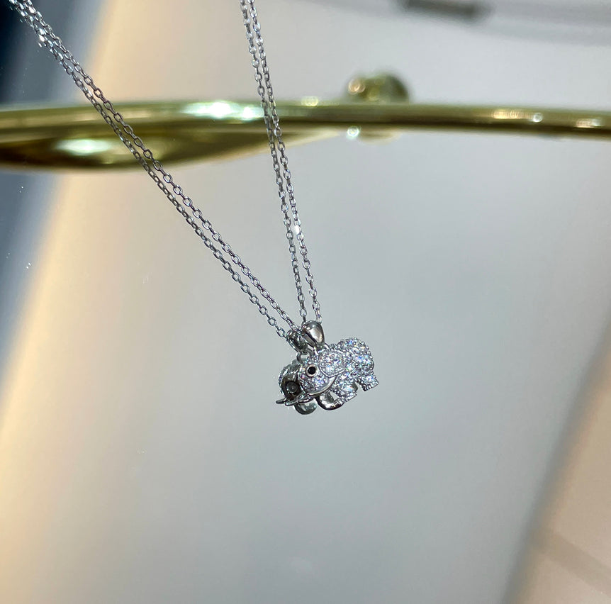 925 Silver Elephant Pendant