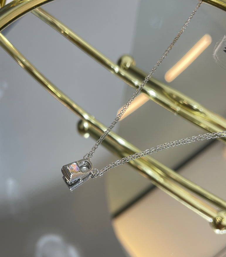 925 Silver Lock & Heart Two in One Pendant