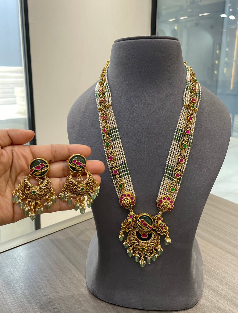 925 Silver Royal Real Gold Look Necklace Set