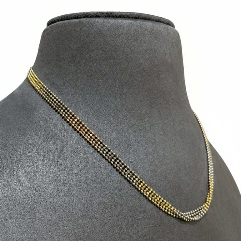 Luxe Weave: 925 Pure Silver Multi-Strand Chain