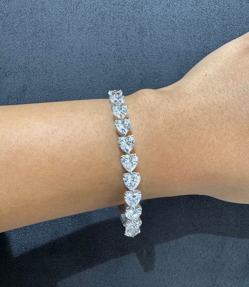 DIAMOND LOOK PURE SILVER BRACELET