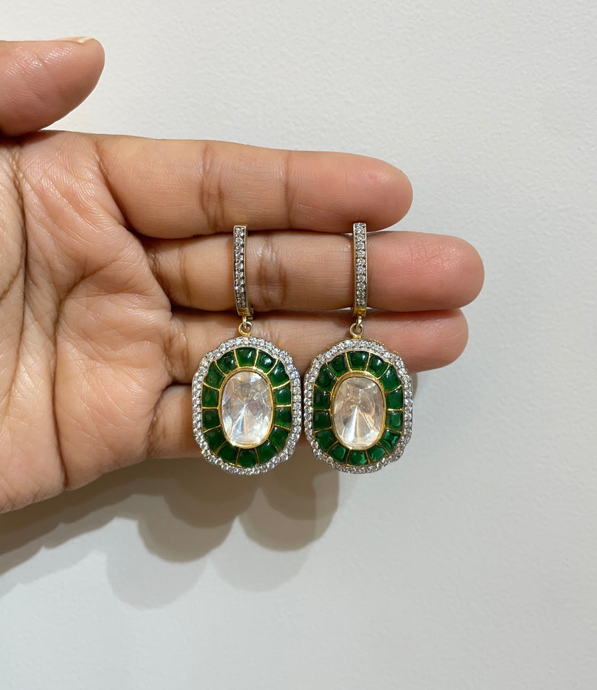 925 Silver Jadee Polki Earrings
