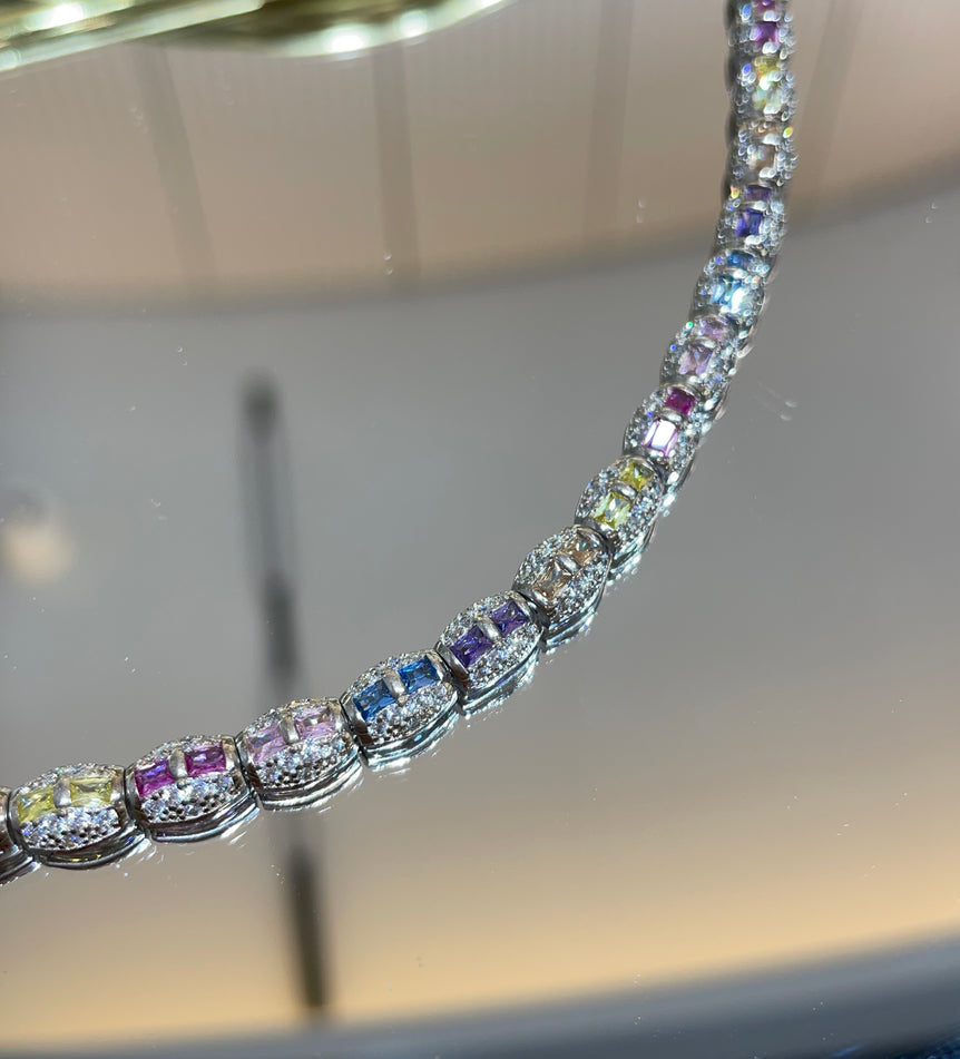 COLORFUL PURE SILVER BRACELET