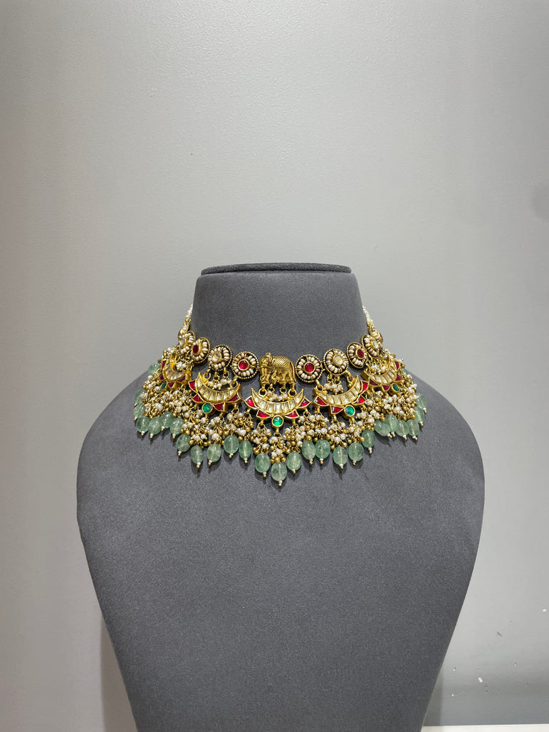 Antique Gaja-Heritage Polki Choker