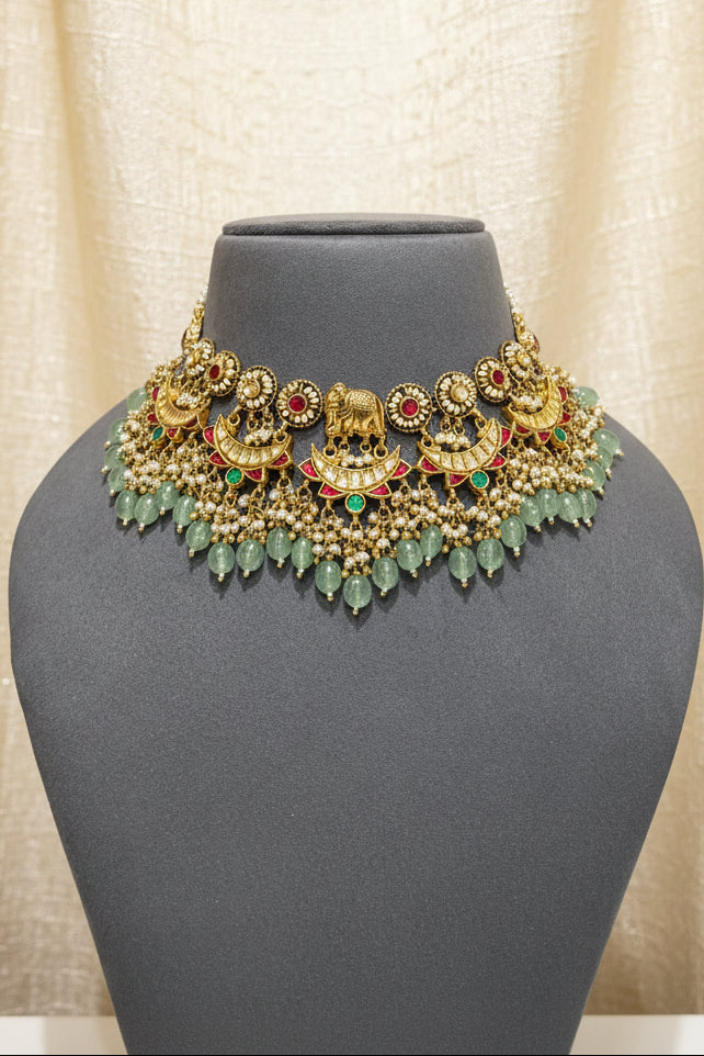 Antique Gaja-Heritage Gold Look Choker