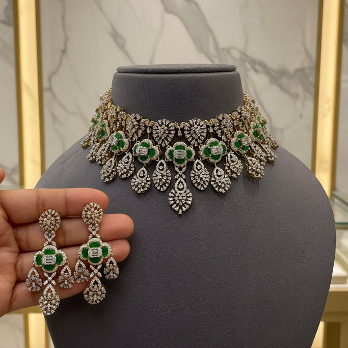 Royal Emerald Blossom Grand Choker