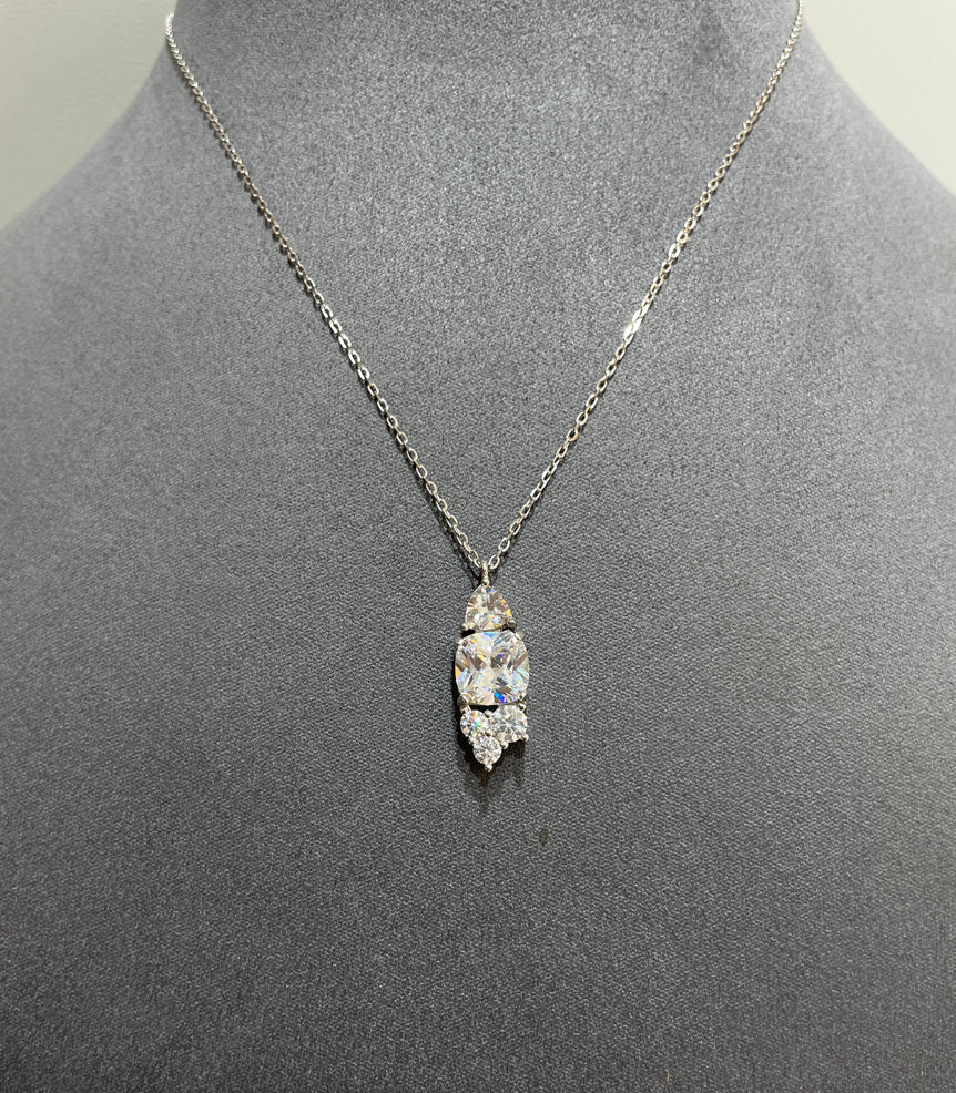 925 Silver Moissanite Diamond Pendant