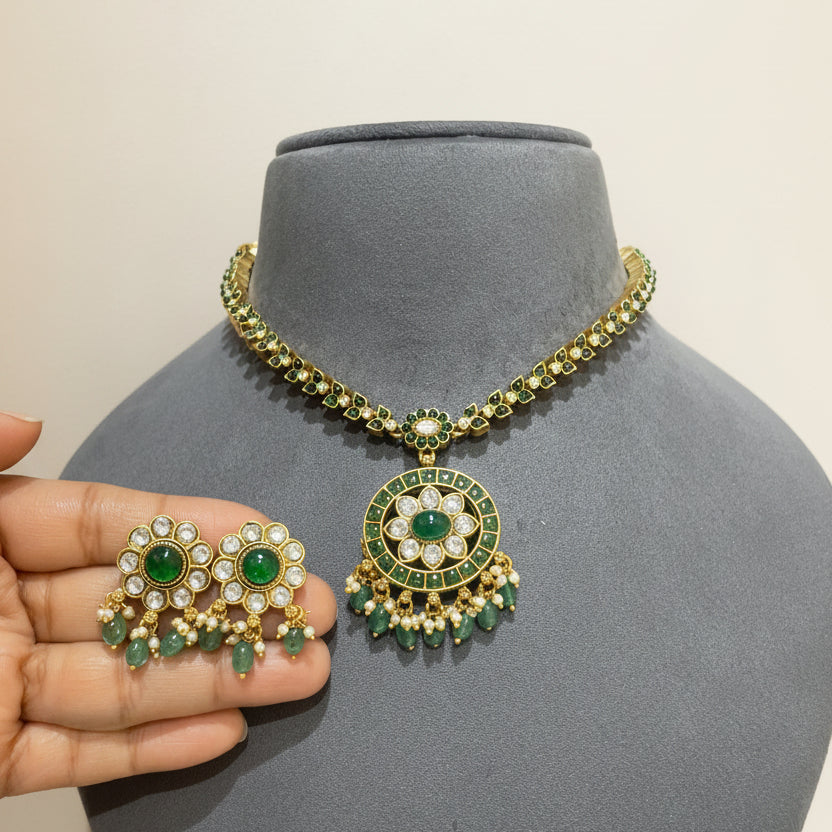 Reversible Heritage Floral Pendant Set