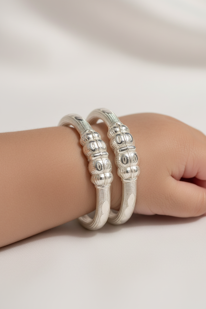 Classic Textured Baby Kada Pair