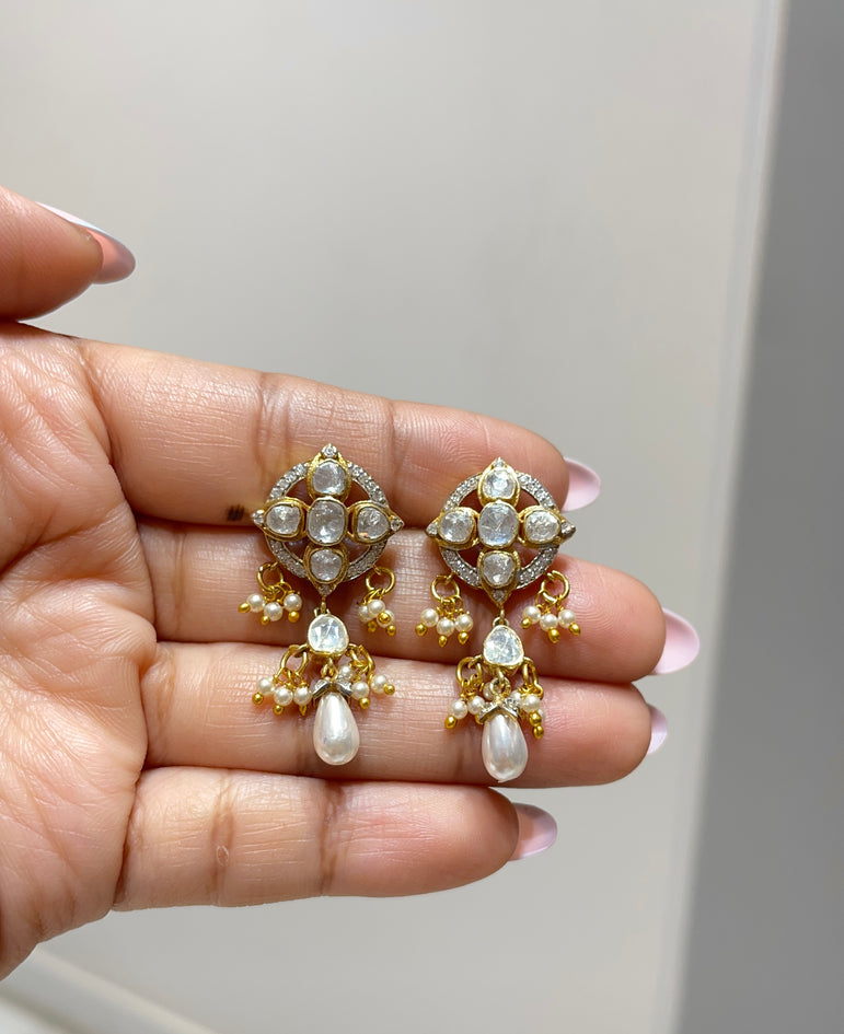 925 Silver Tarini Polki Earrings