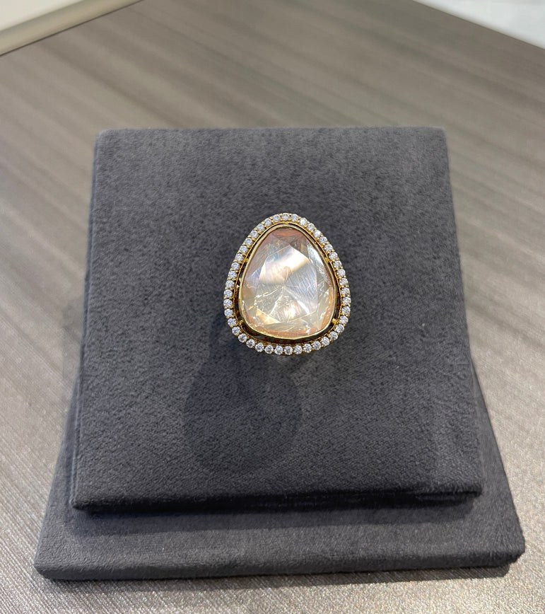 925 Silver Moira Polki Ring