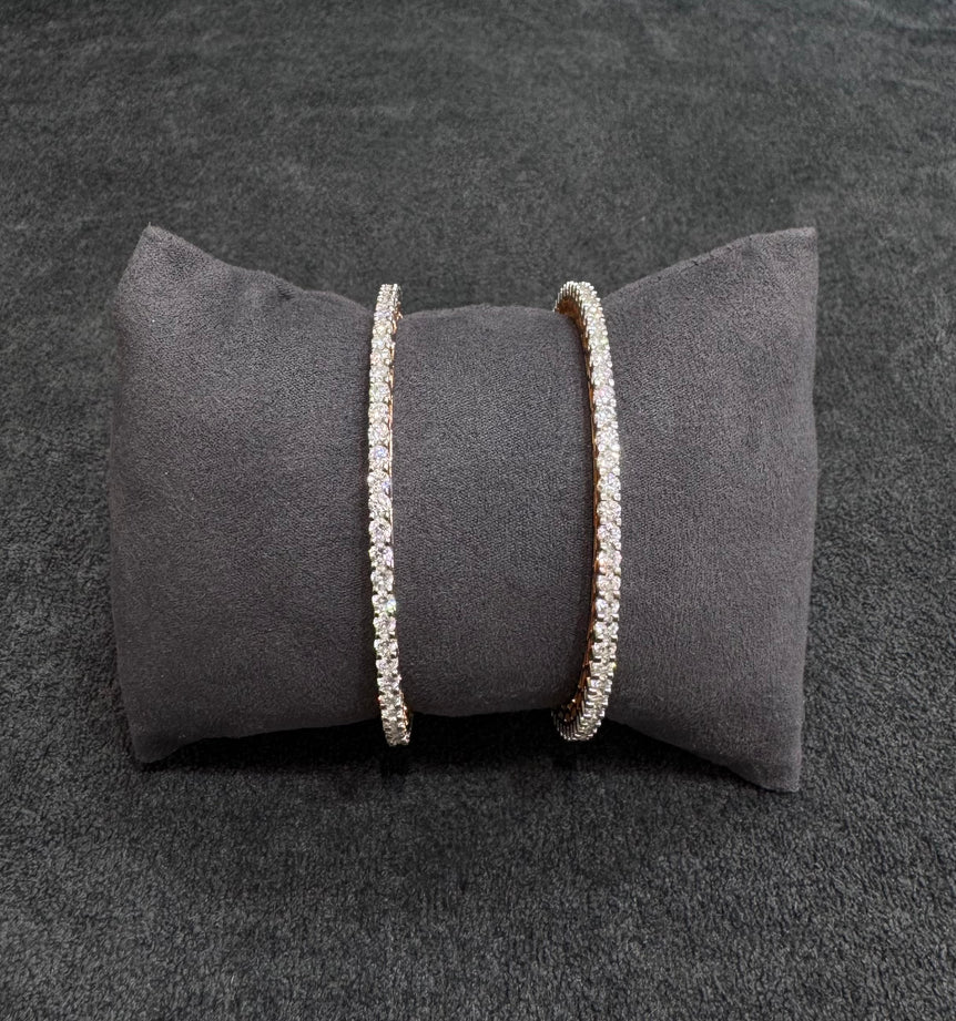 925 Silver Moissanite Diamond Bangle