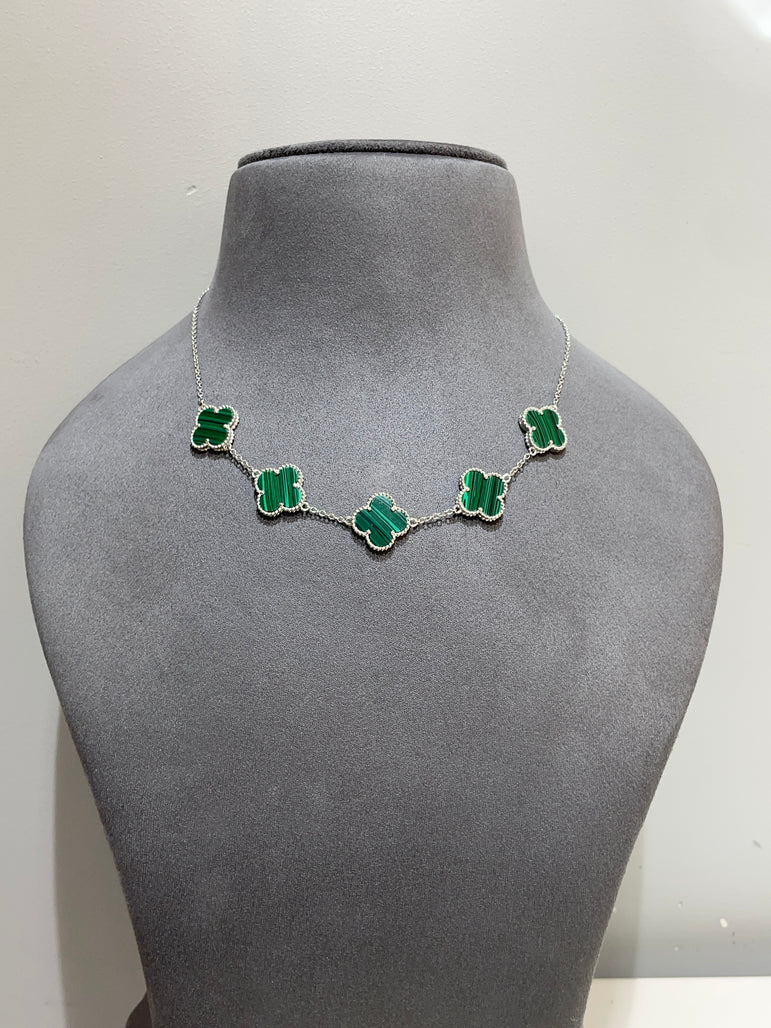 925 Silver Green Colour Van Cleef Inspired Pendant