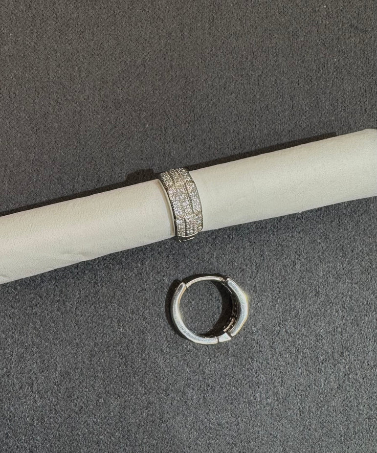 925 Silver Diamond Look Bali