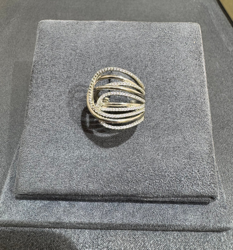 925 Silver Cocktail Spiral Ring