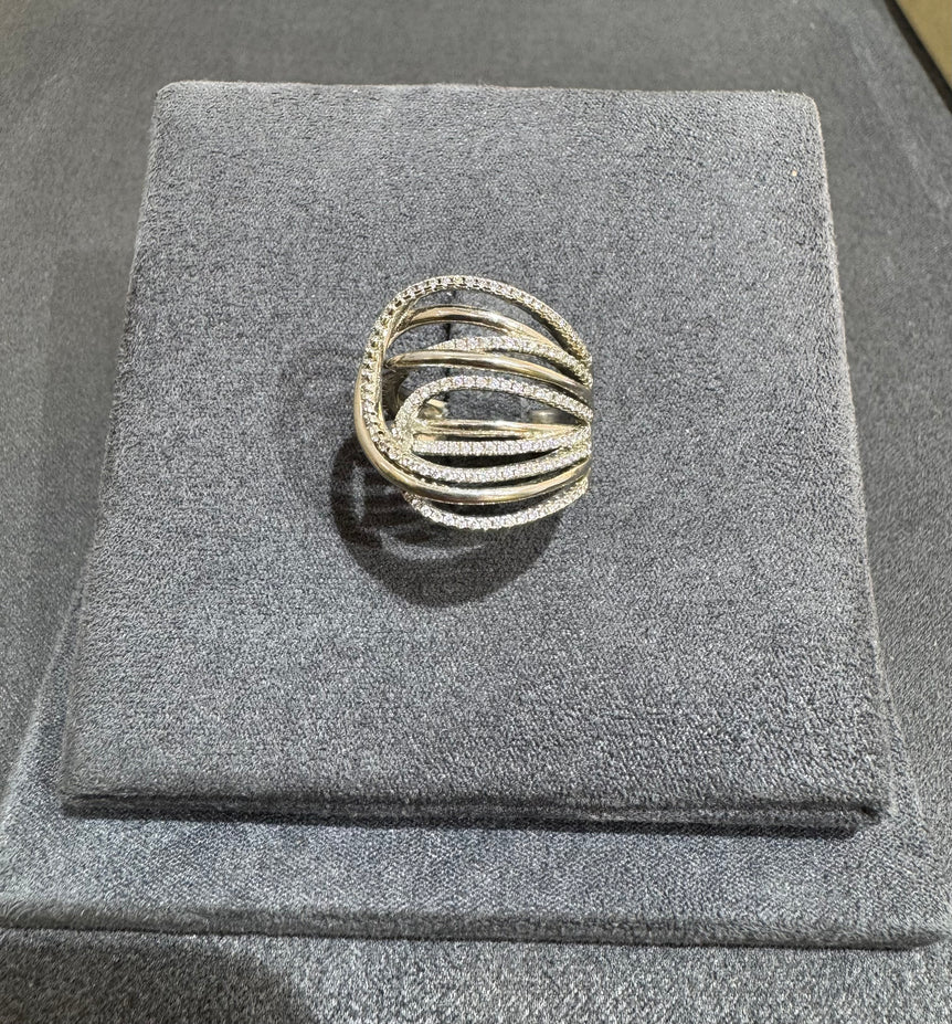 925 Silver Cocktail Spiral Ring