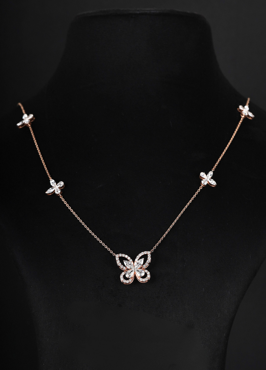 Butterfly Lab-Grwon Diamond Pendant