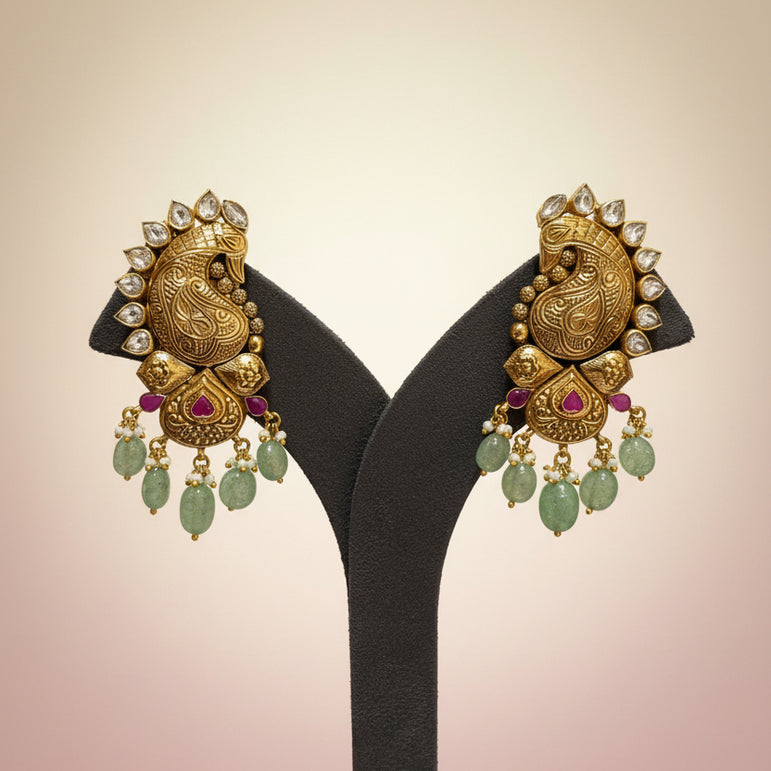 Royal Antique Sculpted Floral Tree Pendant Set