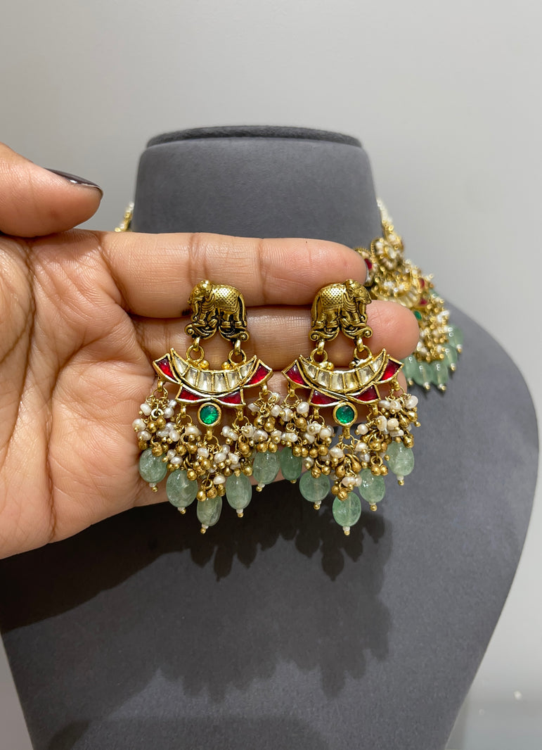 Antique Gaja-Heritage Polki Choker
