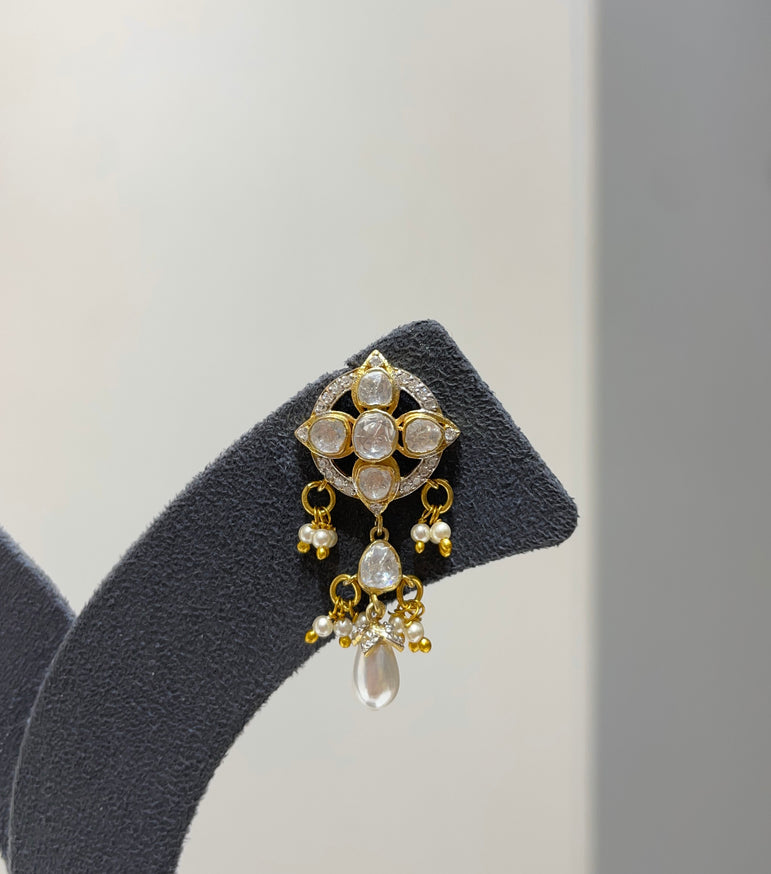 925 Silver Tarini Polki Earrings