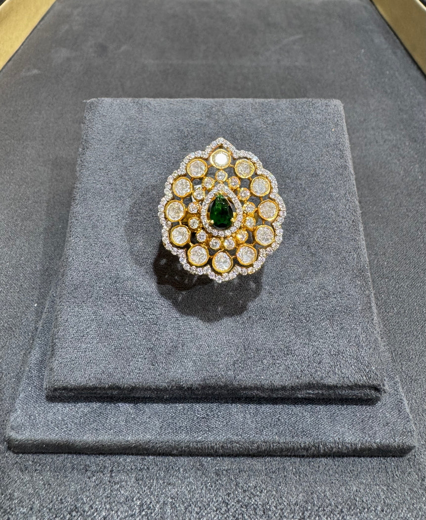 925 Silver Iraya Festive Polki Ring