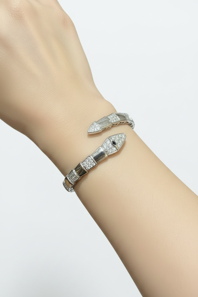 Bvlgari Serpenti Viper Inspired Diamond Look Bracelet