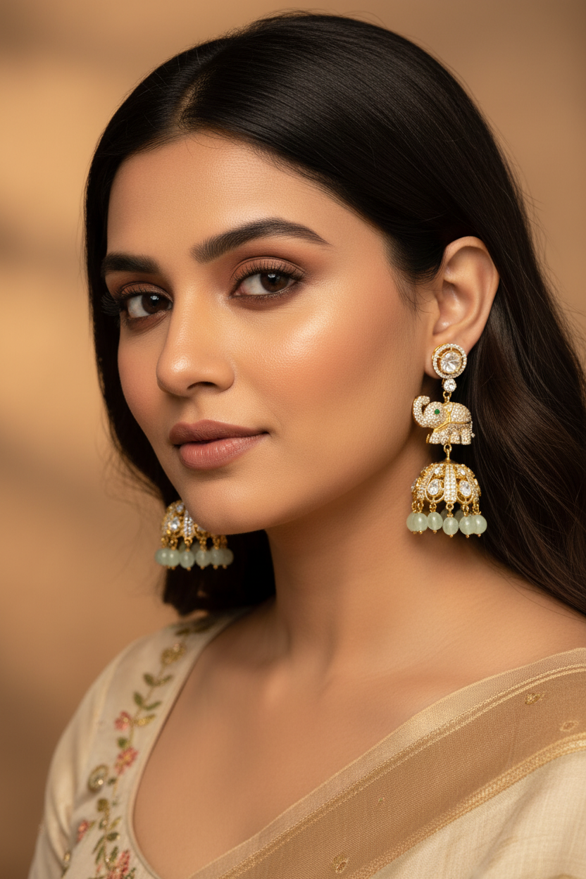 Pastel Gaja Jhumka Earrings