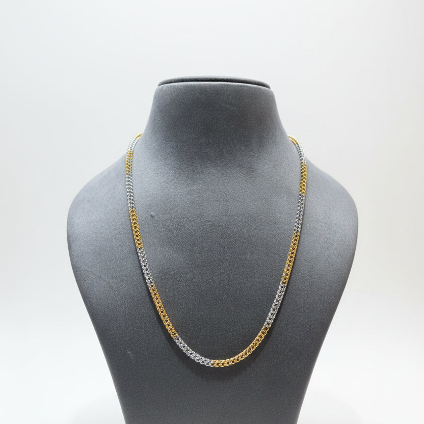 Silver Dual-Tone Men's Chain