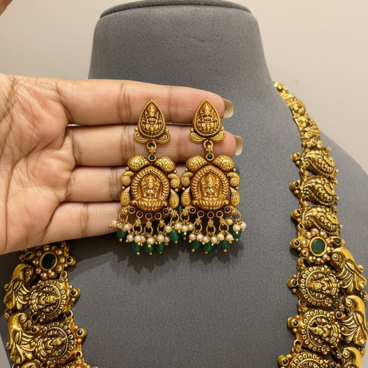 Imperial South Indian Laxmi Medallion Long Set